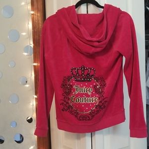 Juicy Couture zip up velour hoodie